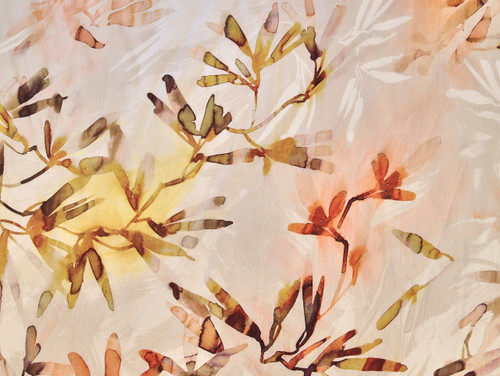 Dressmaking Fabric | Jean Floral Linen & Cupro - Ecru | Fabric Godmother