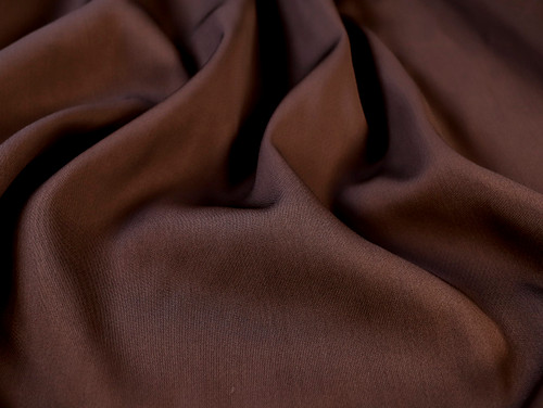 Dressmaking Fabric | Lennie Viscose Sateen Crepe - Brown | Fabric Godmother
