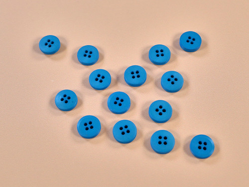 Dressmaking Fabric | Macaroon Edge Button - 15mm - Cobalt | Fabric Godmother 