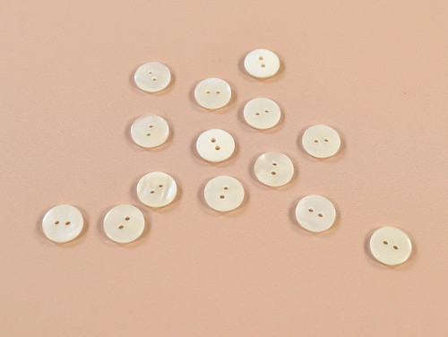 Dressmaking Fabric | Peal Shine Button - 16mm  - White  | Fabric Godmother 
