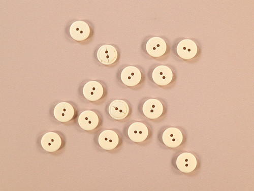 Haberdashery | Matte Button - 16mm -  Cream | Fabric Godmother