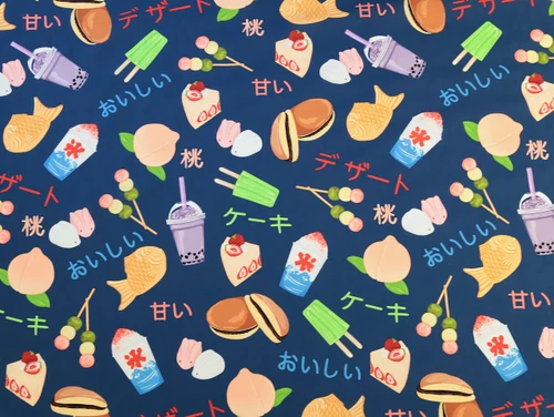 Dressmaking Fabric | Bubble Tea Cotton Lawn - Navy | Fabric Godmother