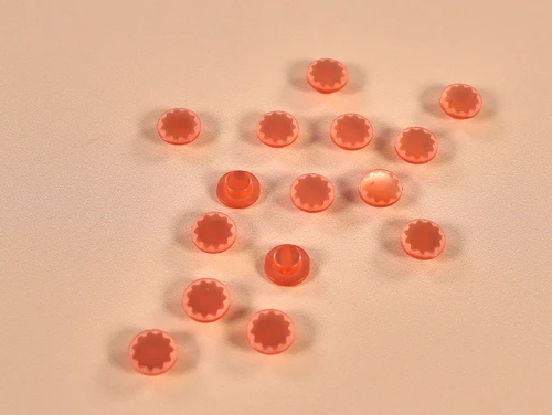 Haberdashery | Star Shirt Shank Button - 11mm - Light Red | Fabric Godmother