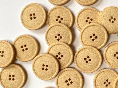 Haberdashery | Recycled Speckle Buttons - 22mm - Cream | Fabric Godmother
