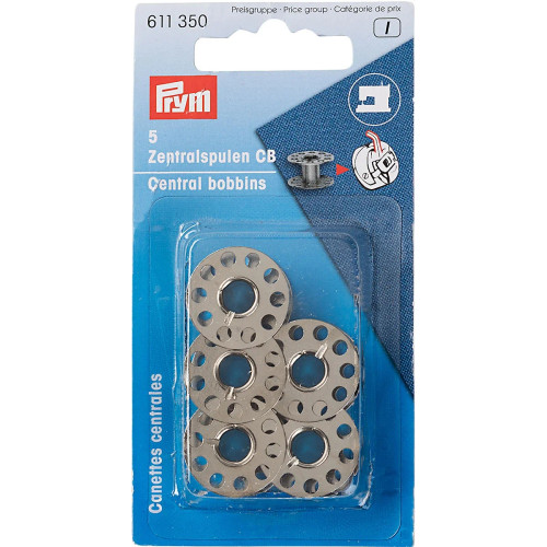 PFAFF | Prym Metal Bobbins - 5 Pack | Fabric Godmother