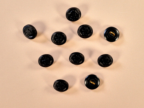 Haberdashery | Anchor Shank Button - 16mm - Black | Fabric Godmother