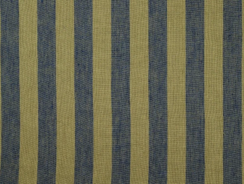 Dressmaking Fabric | Lionel Stripe Linen - Moss & Navy | Fabric Godmother