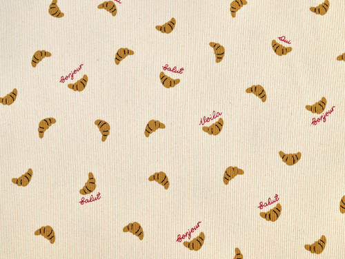 Dressmaking Fabric | Croissant Ribbed Jersey - Cream | Fabric Godmother