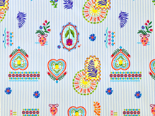 Dressmaking Fabric | Avalon Stripe Cotton Lawn - Ivory | Fabric Godmother 