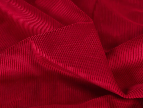 Dressmaking Fabric | Reece 9 Wale  Cord - Red | Fabric Godmother