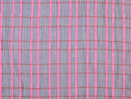 Dressmaking Fabric | Jayant Check Cotton Gauze - Blue   | Fabric Godmother