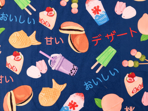 Dressmaking Fabric | Bubble Tea Cotton Lawn - Navy SECOND | Fabric Godmother