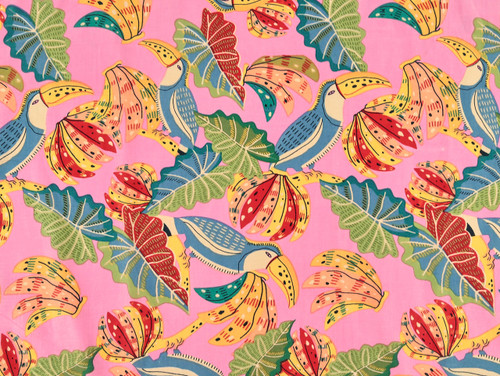 Dressmaking Fabric | Tucana Hand Block Print - Pink | Fabric Godmother 