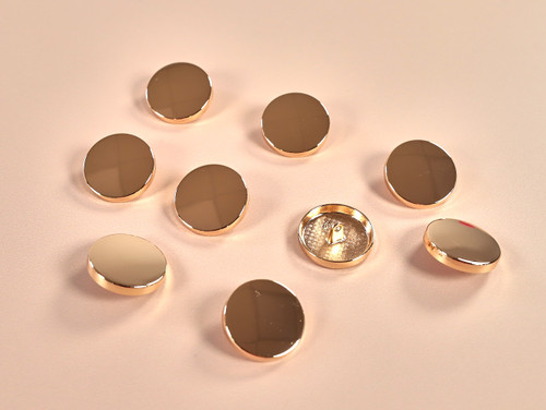 Haberdashery | Flat Shank Metal Buttons - 25mm - Gold  | Fabric Godmother