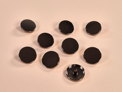 Haberdashery | Flat Shank Metal Buttons - 25mm - Gunmetal  | Fabric Godmother