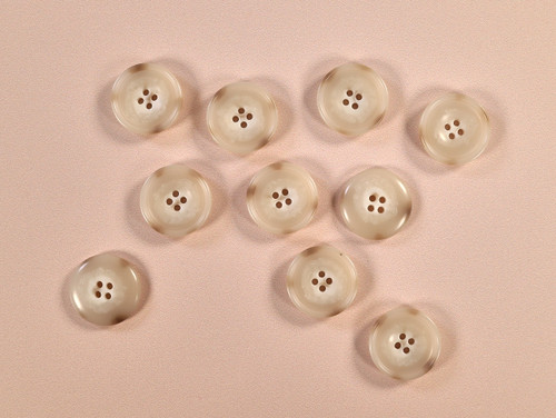 Haberdashery | Tortoiseshell Buttons - 23mm - Cloud Grey | Fabric Godmother