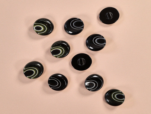 Haberdashery | Oval Buttons - 25mm - Black | Fabric Godmother