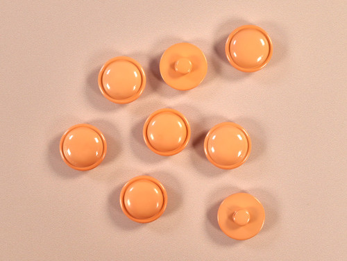 Haberdashery | Domed Peach Buttons - 24mm - Orange | Fabric Godmother