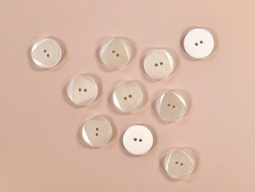 Haberdashery | Pearlescent Triangle Button - 24mm - Ivory | Fabric Godmother
