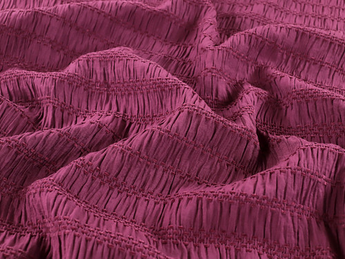 Dressmaking Fabric | Eladia Chenille Jacquard - Burgundy | Fabric Godmother 