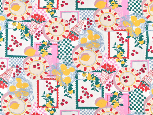 Dressmaking Fabric | Villa Garden Cotton Canvas - Pink | Fabric Godmother