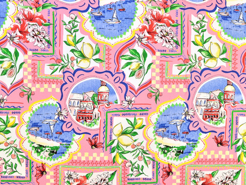 Dressmaking Fabric | Positano Viscose Lawn - Pink | Fabric Godmother