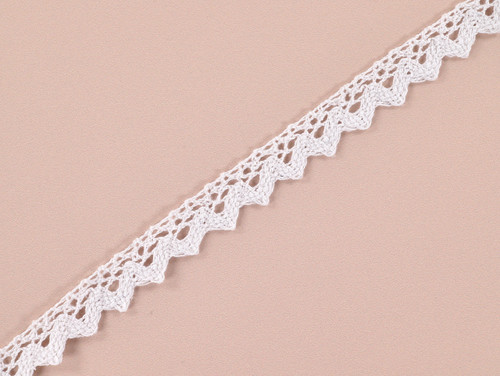 Haberdashery | Cotton Crochet-edge Lace Trim - 16mm - Ivory  | Fabric Godmother 