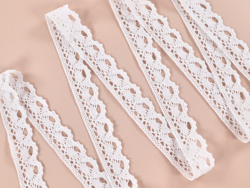 Haberdashery | Cotton Crochet-edge Lace Trim - 30mm - Ivory | Fabric Godmother 
