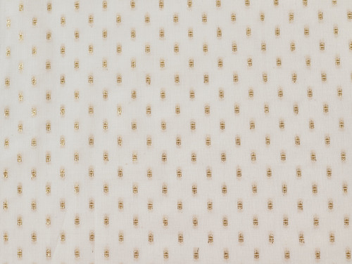 Dressmaking Fabric | Blaise Lurex Spot Cotton - Ivory & Gold | Fabric Godmother