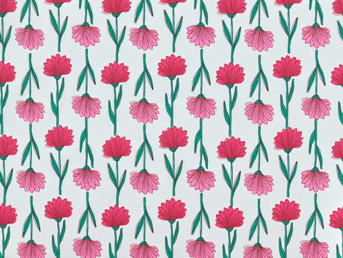 Dressmaking Fabric | Kizzy Floral Cotton Poplin - Ivory| Fabric Godmother