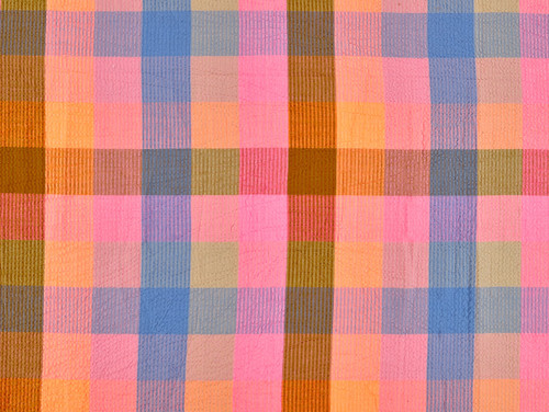 Dressmaking Fabric | Aditi Check Handloom Cotton - Olive & Pink | Fabric Godmother 