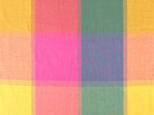 Dressmaking Fabric | Purna Check Handloom Cotton - Multi | Fabric Godmother 