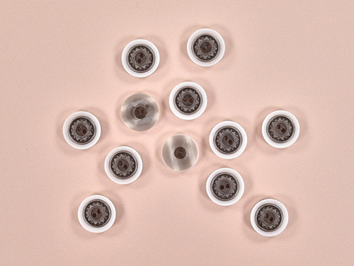 Resin Silver Star Button - 21mm