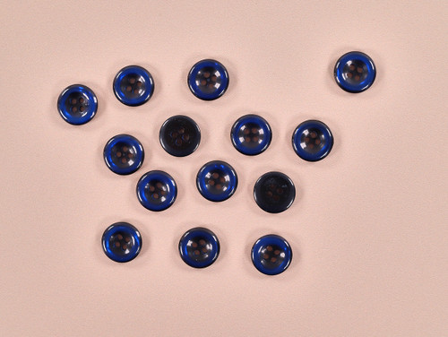 Haberdashery | Iridescent Midnight Button - 18mm - Navy | Fabric Godmother