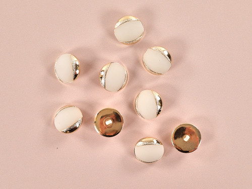 Haberdashery | Cream Shank Button - 26mm - Gold | Fabric Godmother