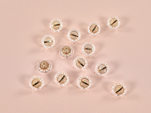 Haberdashery | Sparkle Circle Button - 15mm - Gold | Fabric Godmother