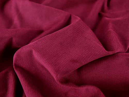 Dressmaking Fabric |  Needlecord - Burgundy | Fabric Godmother