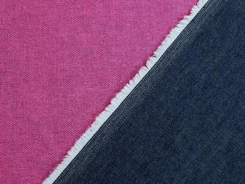 Dressmaking Fabric | Joel 9oz Denim - Indigo & Pink | Fabric Godmother