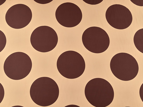 Dressmaking Fabric | Kerria Polka Dot Cupro - Sand & Brown | Fabric Godmother