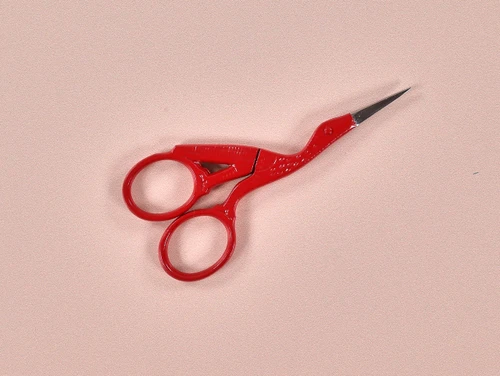 Haby | Red Stork Scissors - 9.5cm | Fabric Godmother