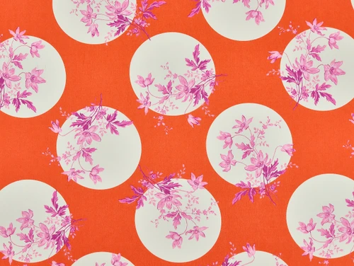 Dressmaking Fabric  | Liberty Fabrics Tana Lawn® Posey Polka - Orange | Fabric Godmother 
