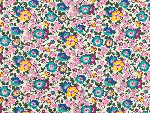 Dressmaking Fabric | Liberty Fabrics Tana Lawn® Poppy Poem - Cream | Fabric Godmother 