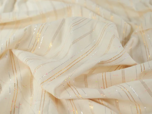 Dressmaking Fabric | Andres Stripe Handloom Cotton - Cream | Fabric Godmother
