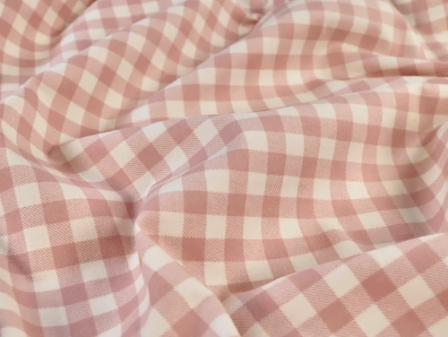 Dressmaking Fabric | Aurelia Check Brushed Cotton Flannel - Pink | Fabric Godmother 