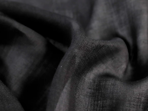 Dressmaking Fabric | Rae 100% Ramie  - Black | Fabric Godmother 