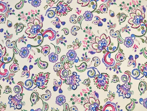 Dressmaking Fabric | Addie Floral Cotton Voile - White | Fabric Godmother 