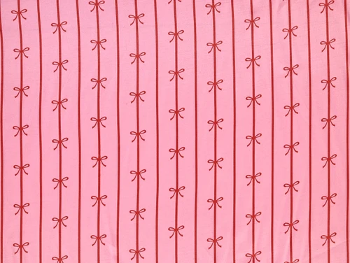 Dressmaking Fabric | Candy Bow Viscose Satin - Pink & Red | Fabric Godmother