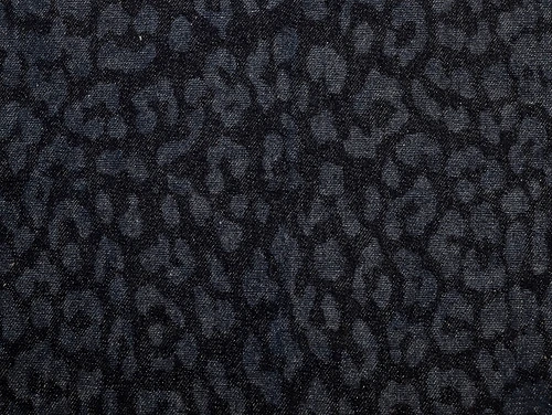Dressmaking Fabric | Benson Animal Print Laser Denim - Indigo | Fabric Godmother