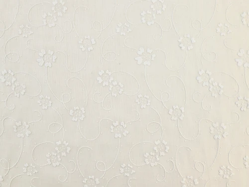 Dressmaking Fabric | Claudine Floral Cotton - White | Fabric Godmother 