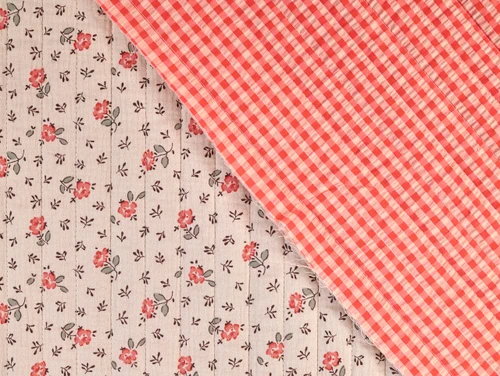Dressmaking Fabric | Rose Reversible Quilted Cotton - Light Pink | Fabric Godmother 
